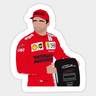 Charles Leclerc with this pole position award for the 2021 Baku Grand Prix Sticker